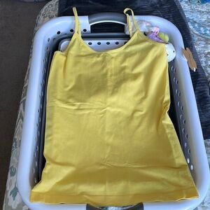 NEW WITH TAG!! Yellow spaghetti strap womens’ camisole (no bralette)
